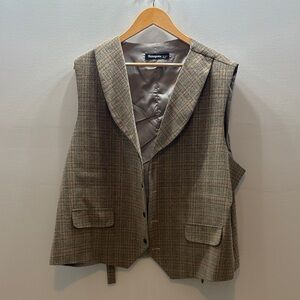 Plaid Sleeveless Vest